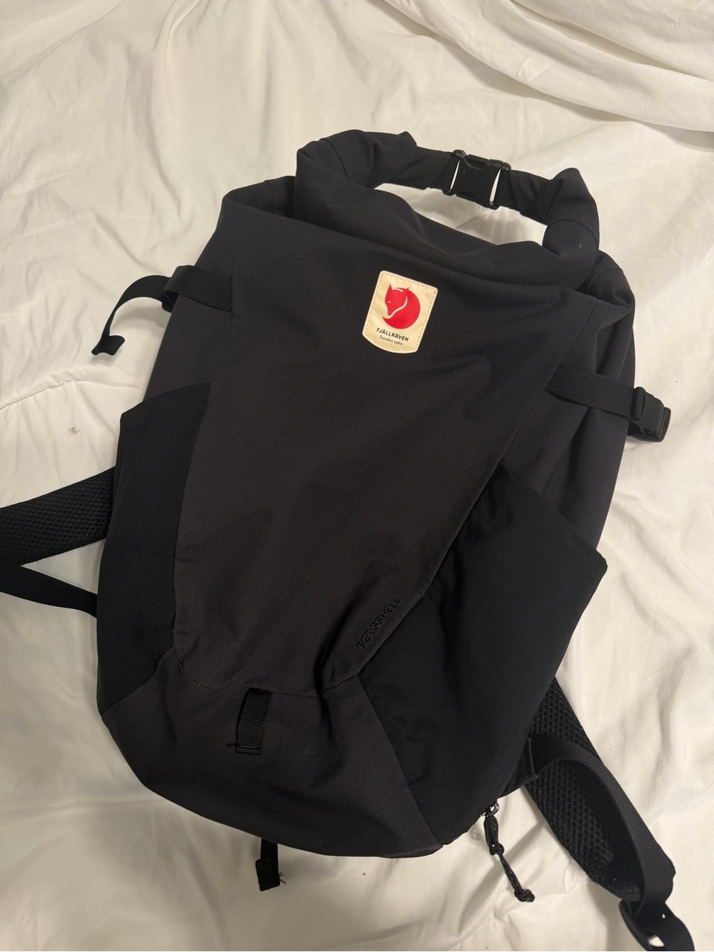 Fjallraven Waterproof Black Roll-Top Backpack